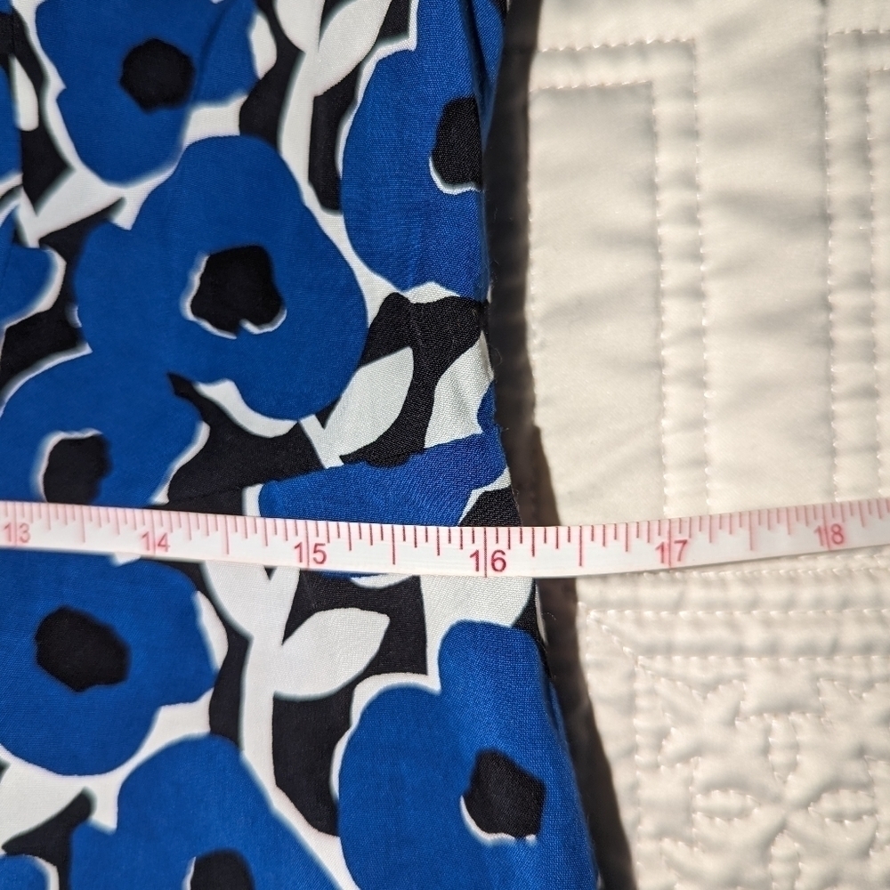 UNIQLO X CASSIE BYRNES Blue & White Florals Contemporary Mini Dress Size Large - Picture 8 of 13